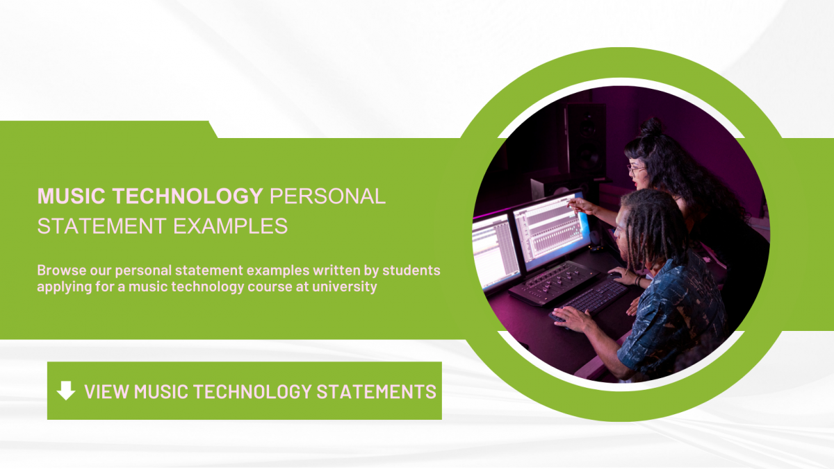 music technology personal statement examples